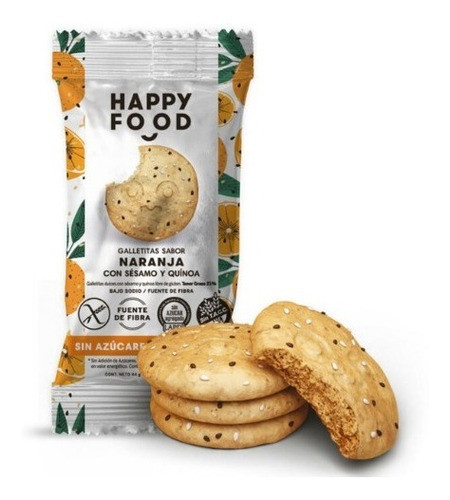 Galletita Sabor Naranja Sin Tacc - Happy Food - Caja 12 Unid 0