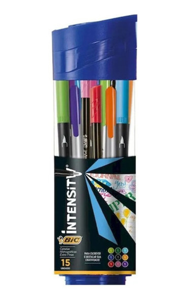 Kit Bic Microfibra Intensity X 15 Marcadores Color 1 Kit Bic Microfibra Intensity X 15 Marcadores Color 1