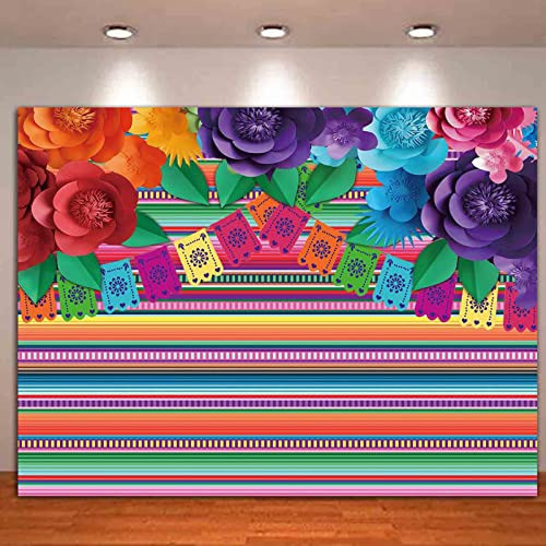 Fondo Fotográfico De Flores De Papel Con Rayas De Colores De 1