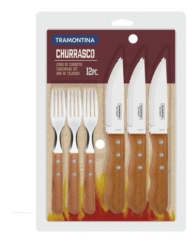 Set Asado 12 Pzs Churrasco Tramontina Dynamic E Casa Valente 1