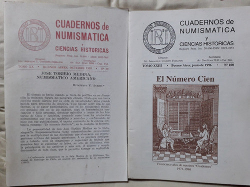 Cuadernos De Numismatica Y Ciencias Históricas Argentina C/u 0