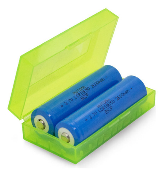 Pila Recargable 18650 Motoma 2600mah 3.7v Con Teton X 2 Unid 1