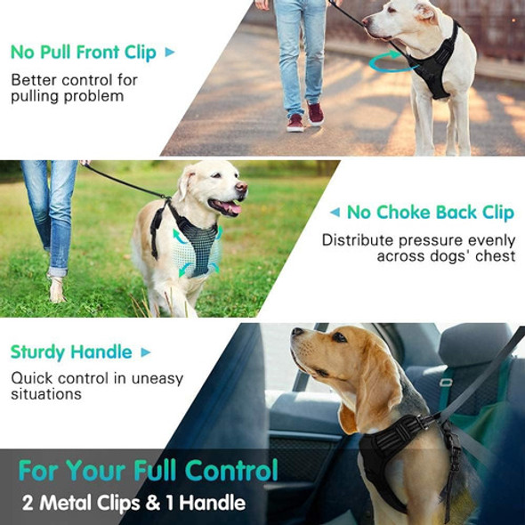 Arnés Para Perros Qisebin, Arnés Para Mascotas Sin Tirar Con 1 Arnés Para Perros Qisebin, Arnés Para Mascotas Sin Tirar Con 1