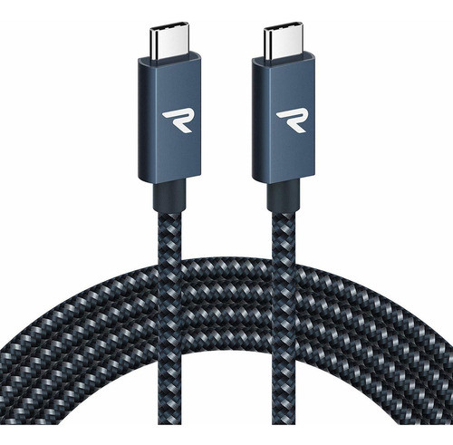 Cable De Carga Usb-c Rampow De 2 Mt 100w Azul Marino 0