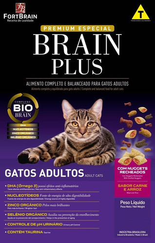 Brain Plus Gato Adulto 20 + 8kg Con Juguete 1