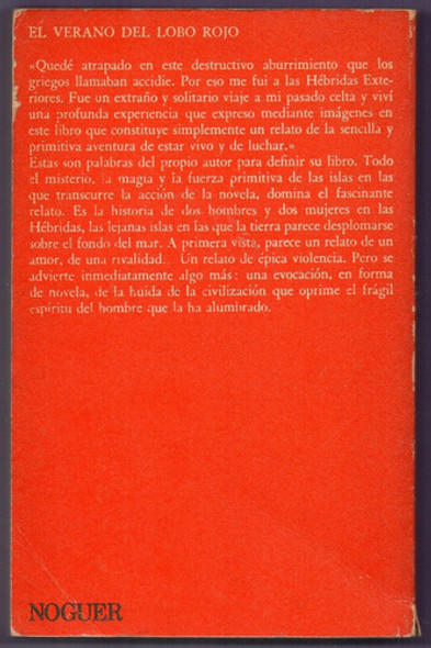 Libro El Verano Del Lobo Rojo De Morris West Usado 1 Libro El Verano Del Lobo Rojo De Morris West Usado 1