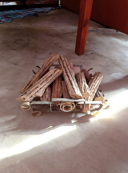 Hogar Simil Piedra 1 X 0,90 Metros Con Leños 1