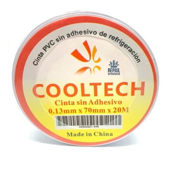 Cinta Pvc Blanca Refrigeracion Sin Adhesivo X 20mts Cooltech 0