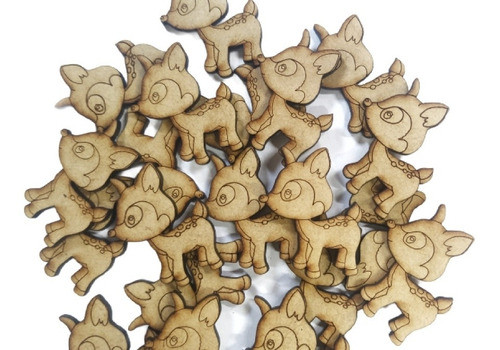 45 Cara Bambi Fibrofacil Mdf 5cm Para Pintar Souvenirs 0