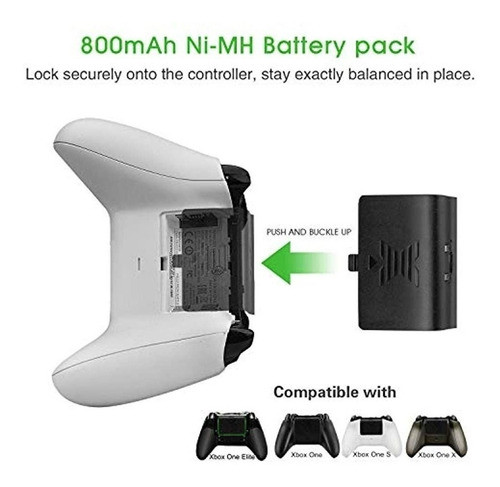 Xbox One Bateria 800 Mah (paquete De 2) Recargable Ni-mh Co 1