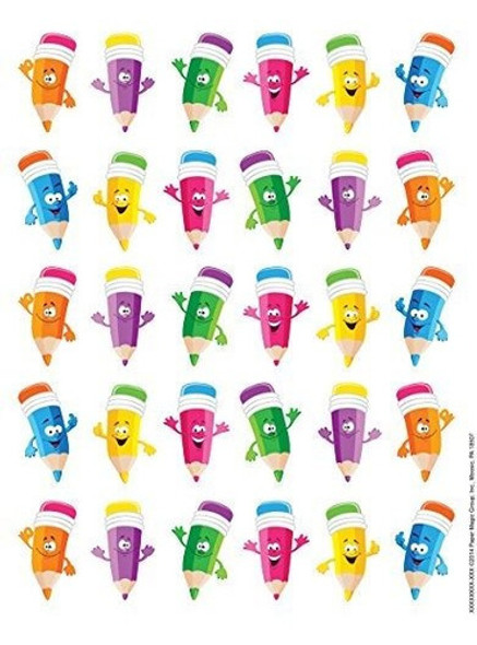 Eureka Lapiz Smiley Faces Tema Pegatinas, Multicolor 0 Eureka Lapiz Smiley Faces Tema Pegatinas, Multicolor 0