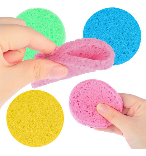 Esponja Redonda Para Lavado Facial X5 Unidades 0