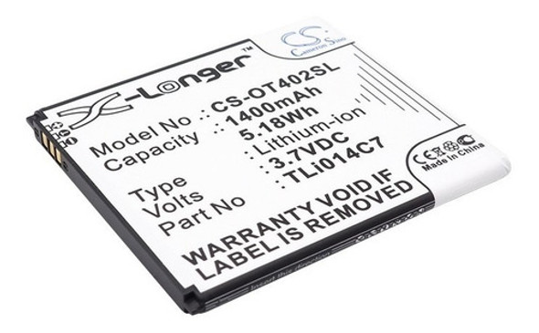 Bateria Compatible Alcatel Ot-4024 Tli014c7 0 Bateria Compatible Alcatel Ot-4024 Tli014c7 0