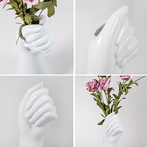 Oymomyo Florero De Mano De Cerámica Con Cuerpo Humano, Flore 1