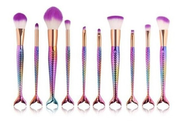 10 X Kit Sirena Fundación Sombra De Ojos Brochas Cosmético P 0 10 X Kit Sirena Fundación Sombra De Ojos Brochas Cosmético P 0