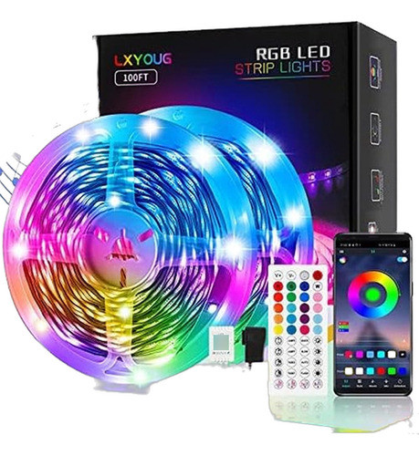 Tiras Led 30 Metros Luces Led Habitación Con Control Y  App 0