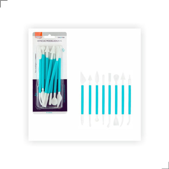 Estecas Plásticas Porcelana Manualidades Reposteria Brw 0