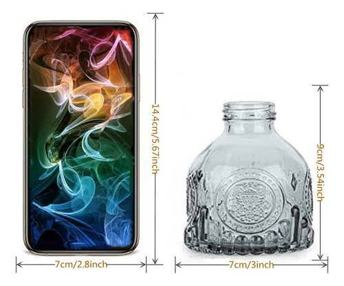 Hovico Glass Bud Vases Set De 6, Mini Botellas Vintage, Para 1