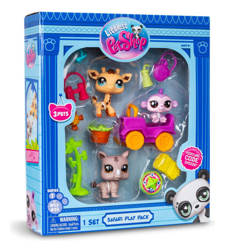 Pack X3 Nuevos Little Pet Shop Con Vehiculo Y Accs Shp 1