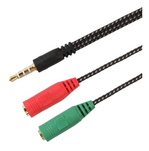 Adaptador Miniplug Mallado 3.5mm Macho A 2 Miniplug 3.5mm 0