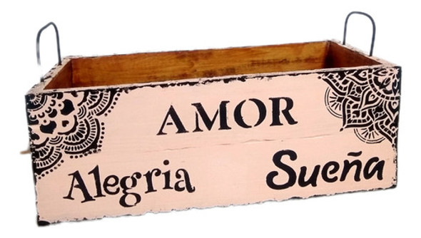 Cajon De Madera Organizador Y Portamacetas Rústico 0 Cajon De Madera Organizador Y Portamacetas Rústico 0