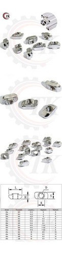 50 Unidades De Tuerca Martillo M4 Para Perfil 4040/4080 1