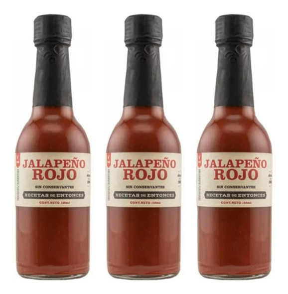 Pack X 3 Salsa Jalapeño Roja Recetas De Entonces 180 Ml 0