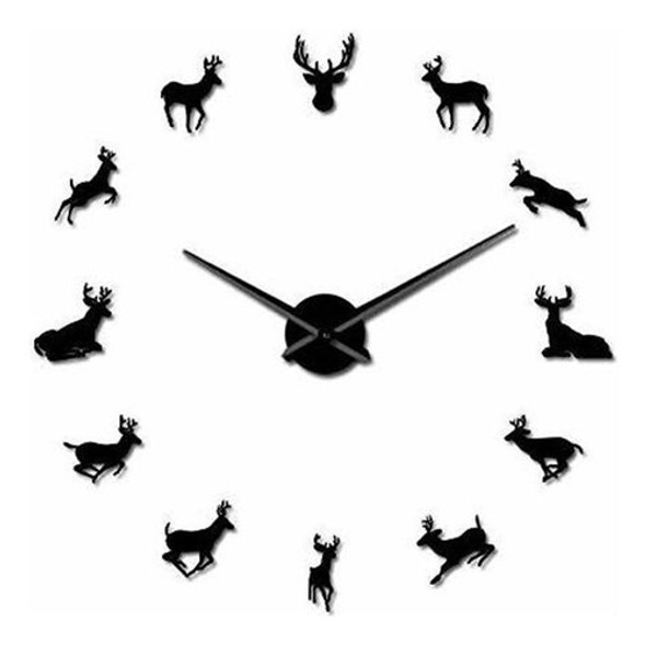 The Geeky Days Woodland Deer Giant Diy Reloj De Pared Grande 0 The Geeky Days Woodland Deer Giant Diy Reloj De Pared Grande 0