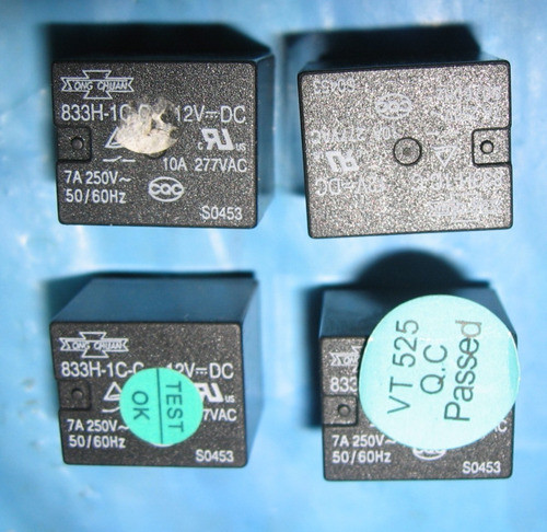 Reles De Bobina 12 Volt Contacto 7 Amperes.(lote) 0