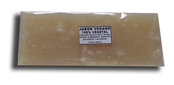 Barra De Jabón 750grs 100% Aceites Vegetales (vegano) 1