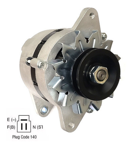 Alternador 12 Volts 40 Amperes Sin Regulador Tipo Japones 0