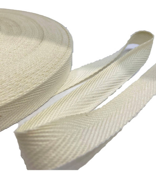 Cinta Hilera De Algodon 25mm Color Crudo X 50 Metros 0