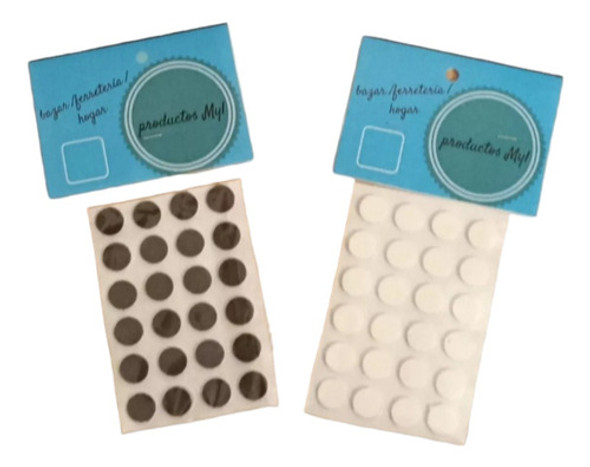 Mini Topes Autoadhesivos Goma X 24 Unidades ,ideal Alacenas! 0