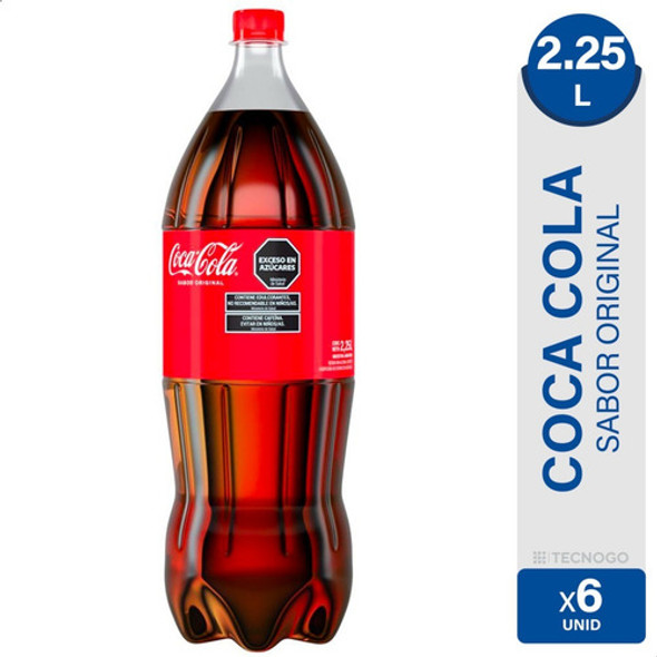 Coca Cola 2.25ml Bebidas Gaseosas Refrescantes Pack X6 0