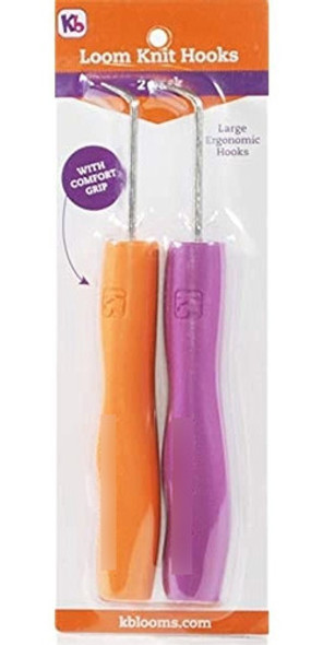 Akb Gancho De Punto De Telar Ergonómico Morado Y Naranja, Pa 1 Akb Gancho De Punto De Telar Ergonómico Morado Y Naranja, Pa 1