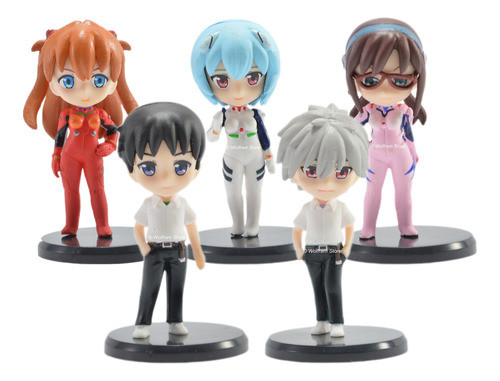 Figura Muñeco Gashapon De Evangelion X5u Rei Asuka Shinji 0