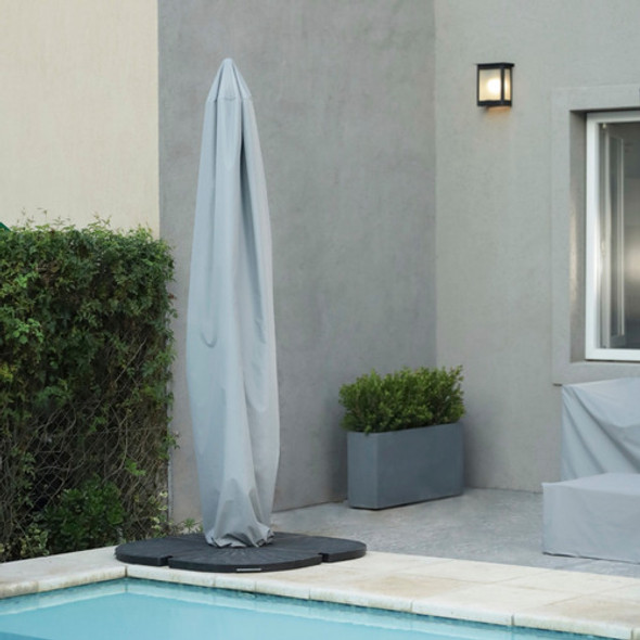 Funda Cubre Sombrilla Color Gris Tipo Banana Con Cierre Impe 1