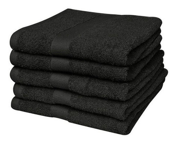 Toalla Para Peluquería 45cm X 70cm Algodón Negra Beauty 0