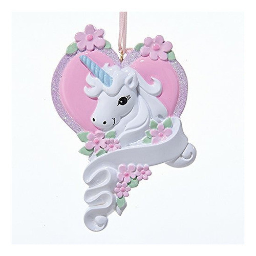 Unicornio Caballo De Color Blanco Con Corazon Color Rosa Orn 0