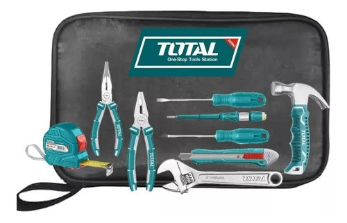 Set Herramientas Pinza Destornillador Estuche 9pzs Total 1