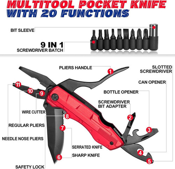 Navaja Lagerfey, Roja/multifuncion/plegable/exteriores 1