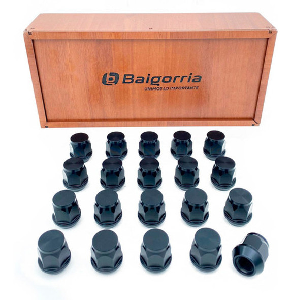 Kit 20 Tuercas Rueda Cerrada Aluminio Negra 12x1.50 + Caja 1 Kit 20 Tuercas Rueda Cerrada Aluminio Negra 12x1.50 + Caja 1