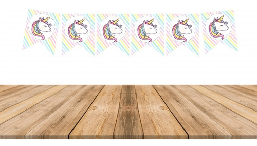 Pack Decoración De Fiestas Impreso Unicornios 1