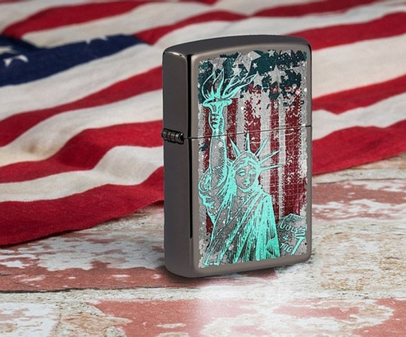 Encendedor Zippo Modelo 49663 Statue Of Liberty Garantia. 1