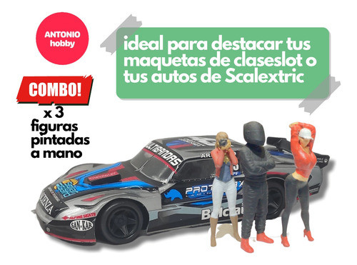 Personas 1/32 Promotora Piloto Para Decorar Autos Claseslot 1