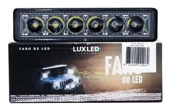 Par Faros Auxiliares Barra 6 Led 18w Flood Off Road Auto 4x4 1 Par Faros Auxiliares Barra 6 Led 18w Flood Off Road Auto 4x4 1