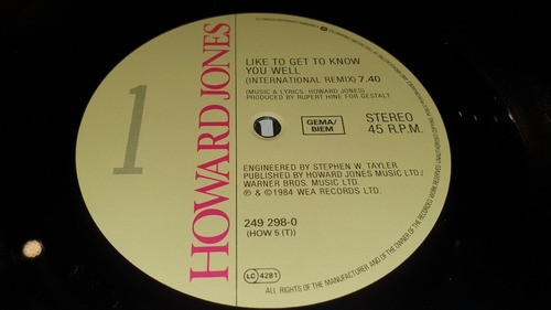 Howard Jones Like To Get To Know You Well Vinilo Maxi 84 1