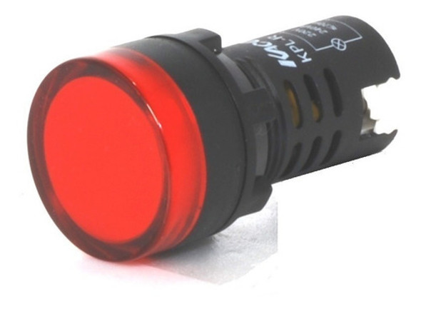 Ojo De Buey Led Luz Monobloque Piloto Rojo Baw 220v 22mm 0