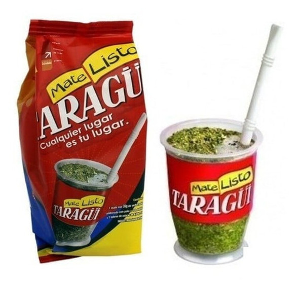 3 Mate Listo Taragui + 3 Bombilla + 3 Termo Gomarket 0