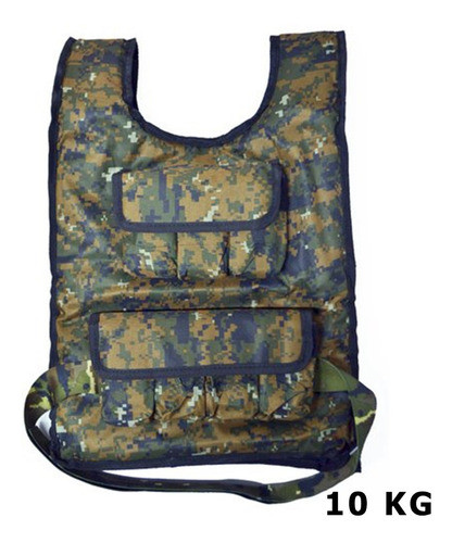Chaleco Con Carga 10 Kg Potencia Bolsillos Carga Desmontable 1